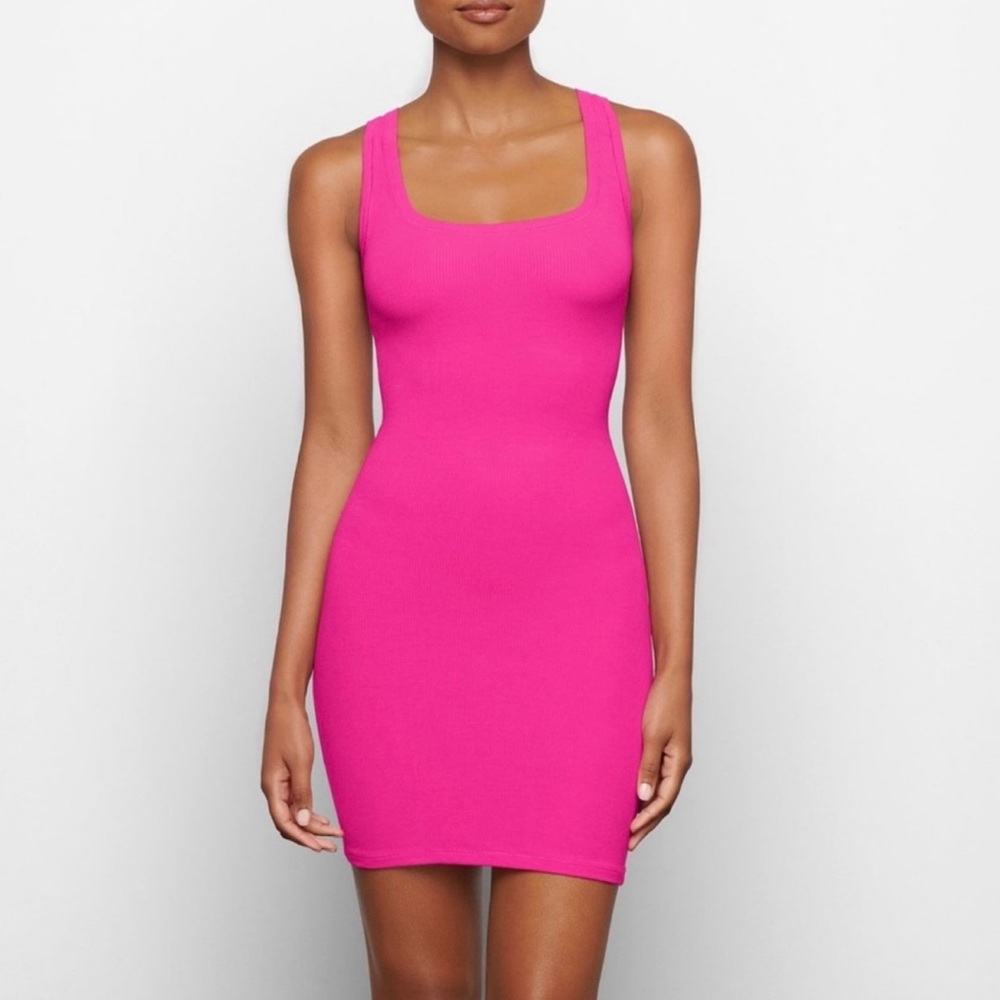 SKIMS mini hot pink dress